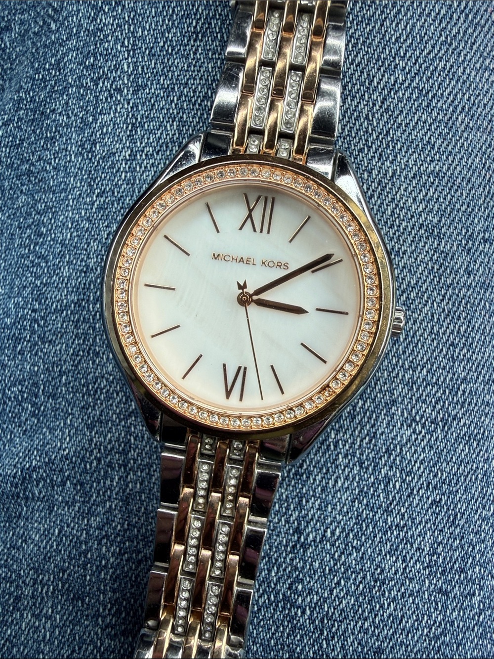 Michael Kors Two-Tone Gold & Silver Crystal Accent Women's Watch
